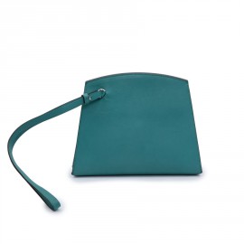 Sac HERMES Tutti frutti cuir bleu paon et vert menthe