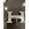 Boucle HERMES argent striée