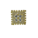 Bague MARGUERITE DE VALOIS strass jaune et transparent