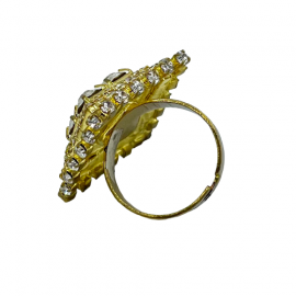 Bague SANS MARQUE strass jaune et transparent