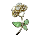 Broche fleur pâte de verre GRIPOIX