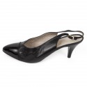 Sandales CHANEL T 9.5 (40.5) cuir d'agneau noir