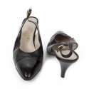 Sandales CHANEL T 9.5 (40.5) cuir d'agneau noir