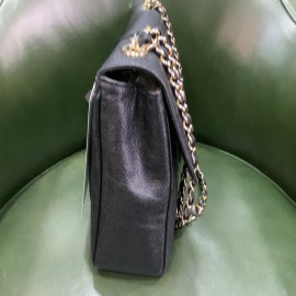 Sac  CHANEL Jumbo  cuir grainé noir 