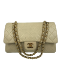 Timeless CHANEL cuir d'agneau beige