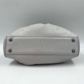 Sac gris CHANEL cuir vieilli