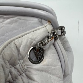 Sac gris CHANEL cuir vieilli