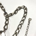 Collier CHANEL chaîne gourmette métal argent