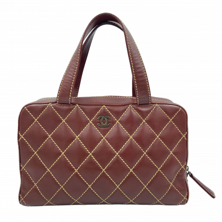 Sac à main CHANEL vintage marron