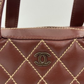 Sac à main CHANEL vintage marron