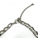 Collier CHANEL chaîne gourmette métal argent