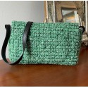 CHANEL 255 Flap Bag in Green Tweed