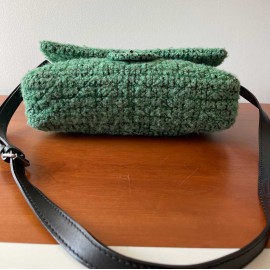 Sac CHANEL tweed vert