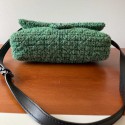 CHANEL 255 Flap Bag in Green Tweed