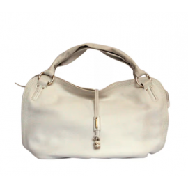 grand cabas CELINE cuir grainé blanc