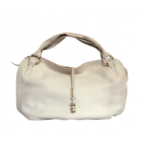 grand cabas CELINE cuir grainé blanc