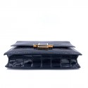 Sac vintage HERMES croco noir