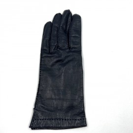 Gants femme HERMES T7 bleu nuit