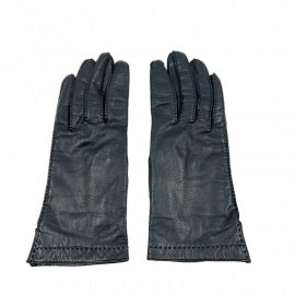 Gants femme HERMES T7 bleu nuit