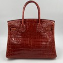 Sac Birkin 30 crocodile rouge sanguine