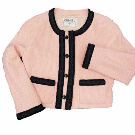 Veste CHANEL T 38 rose Vintage