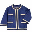 Veste CHANEL T 36 tweed bleu