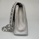 Jumbo CHANEL cuir argent