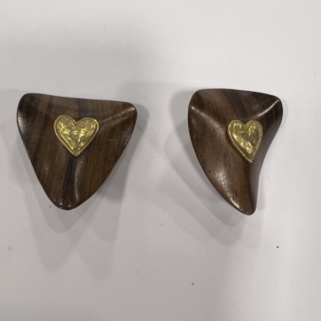 Boucles d'oreille CHRISTIAN LACROIX en bois