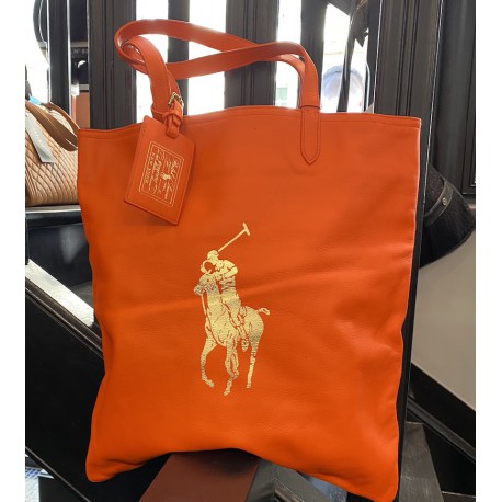 Sac RALPH LAUREN cuir orange