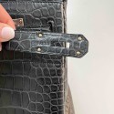 Sac HERMES HAC 40 croco noir