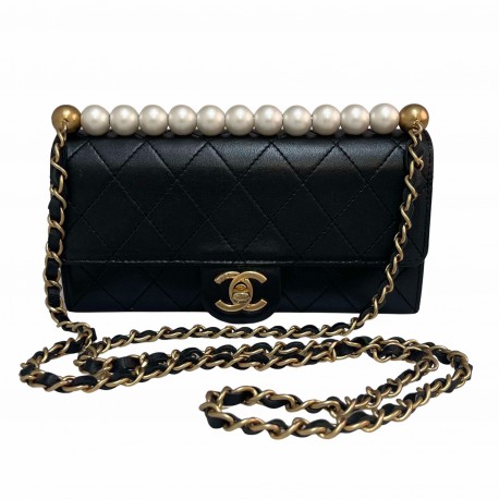 Wallet on chain CHANEL noir...