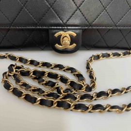 Wallet on chain CHANEL noir et perles