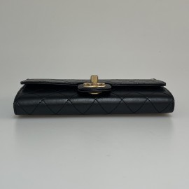 Wallet on chain CHANEL noir et perles