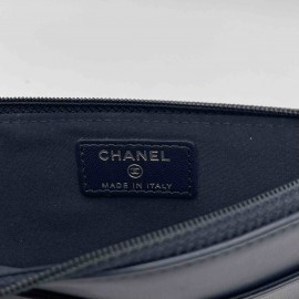 Porte-cartes CHANEL cuir bleu