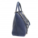 Cabas CHANEL cuir bleu