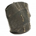 Cabas vintage CHANEL cuir d'agneau noir