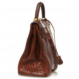 Kelly 32 HERMES alligator Mississipi fauve mat