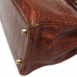 Kelly 32 HERMES alligator Mississipi fauve mat