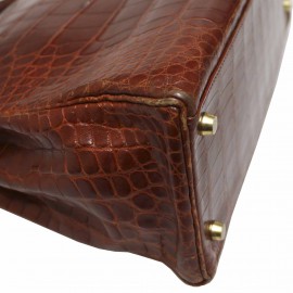 Kelly 32 HERMES alligator Mississipi fauve mat