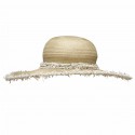 Chapeau CHANEL paille et tweed beige