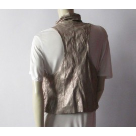 veste DROME ss manches beige nacré TM