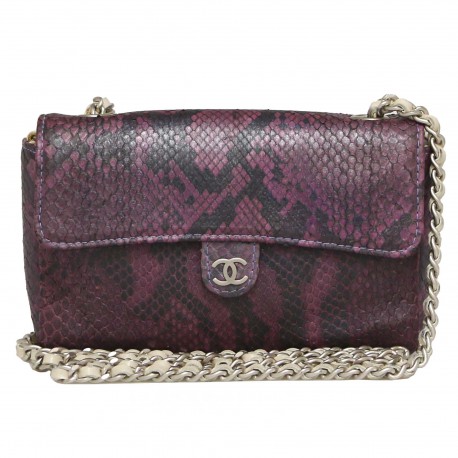 Mini sac ceinture CHANEL lezard violet