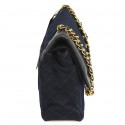 Sac CHANEL Couture  jersey bleu