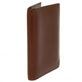 Porte cartes répertoire HERMES cuir marron