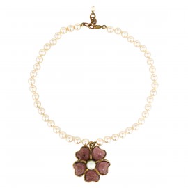 Collier perles MARGUERITE DE VALOIS fleurette