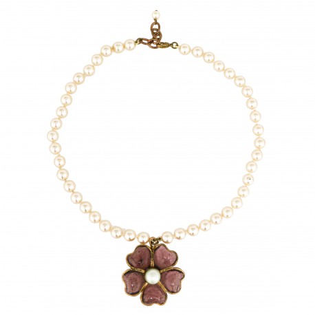 Collier perles MARGUERITE DE VALOIS fleurette