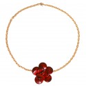 Collier caméia MARGUERITE DE VALOIS rouge