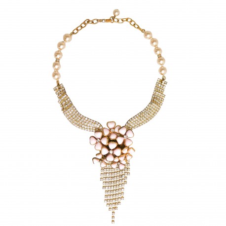 Collier fleurettes MARGUERITE DE VALOIS rose