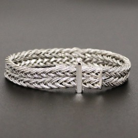 Bracelet HERMES tressé argent 925