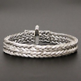 Bracelet HERMES tressé argent 925